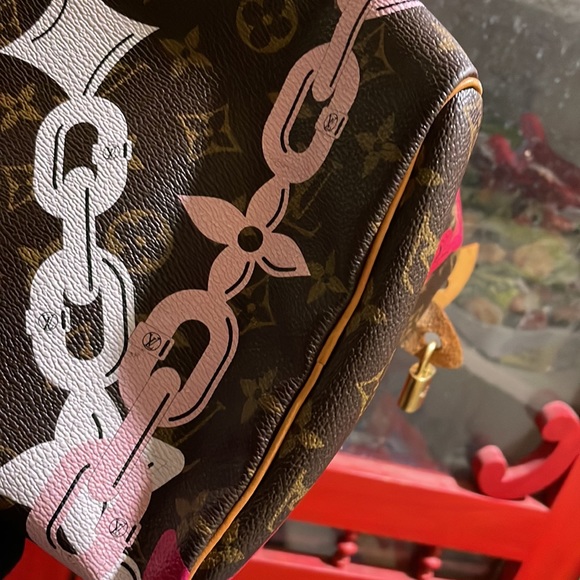 SOLD /  Louis Vuitton Chain - Flower speedy 30 - Picture 11 of 17